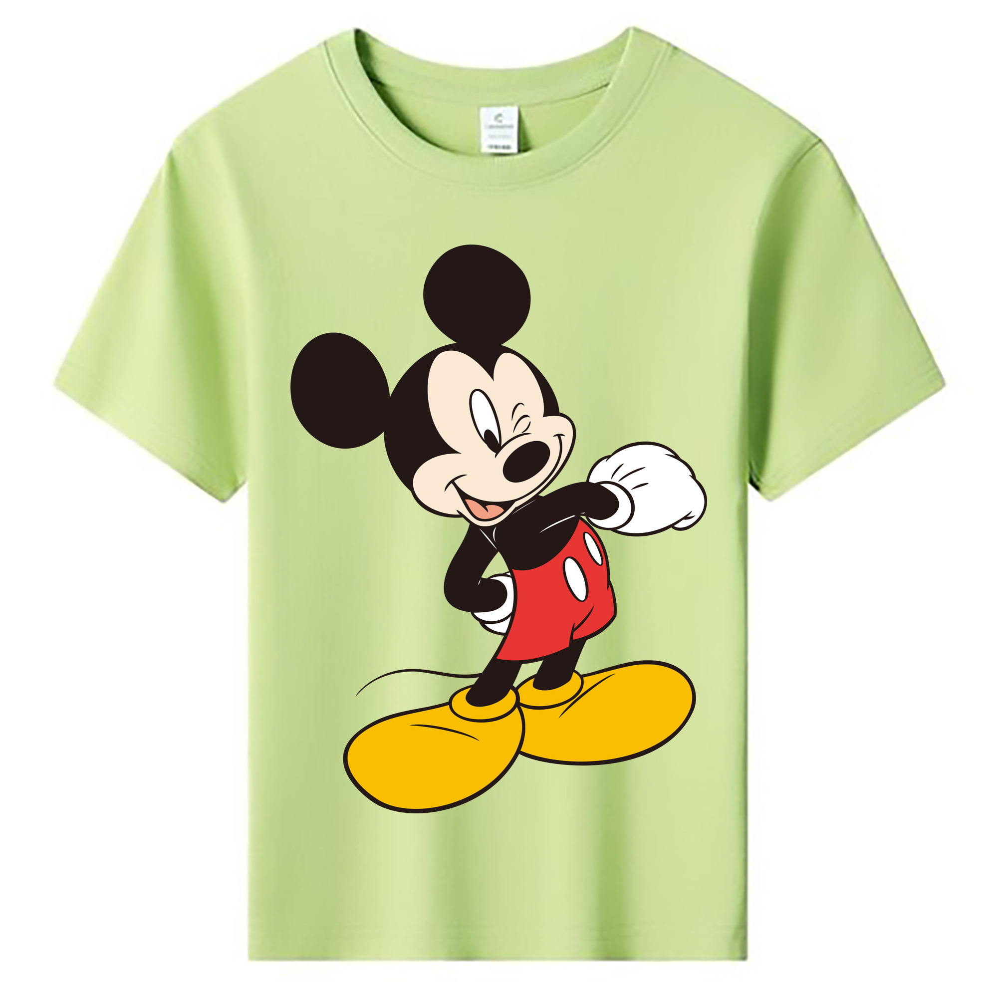 ミッキーマウス Mickey Mouse 綿100％キッズTシャツ（フロントプリント）